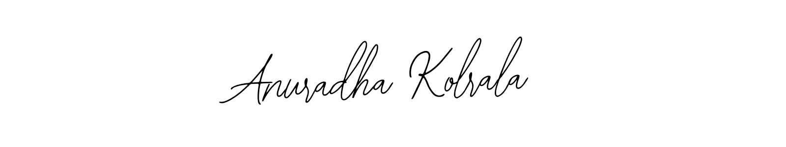 Also You can easily find your signature by using the search form. We will create Anuradha Kolrala name handwritten signature images for you free of cost using Bearetta-2O07w sign style. Anuradha Kolrala signature style 12 images and pictures png