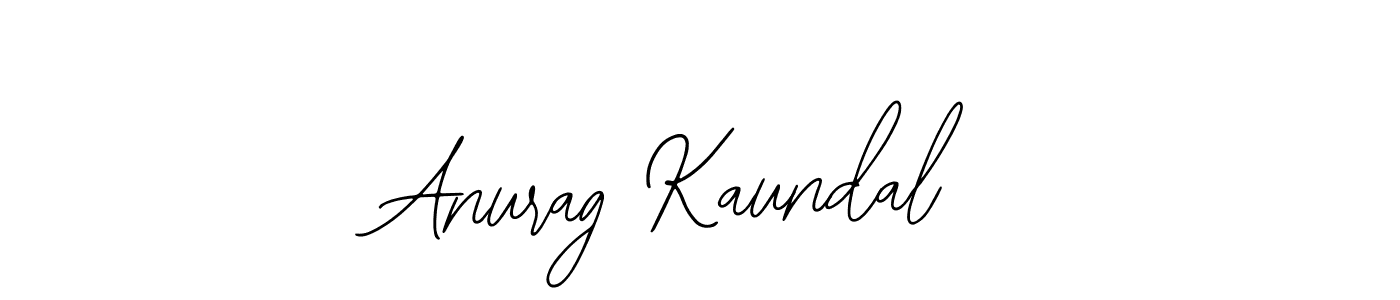 How to make Anurag Kaundal name signature. Use Bearetta-2O07w style for creating short signs online. This is the latest handwritten sign. Anurag Kaundal signature style 12 images and pictures png