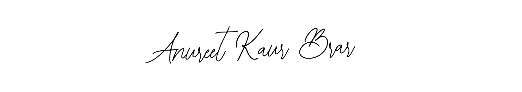 How to make Anureet Kaur Brar name signature. Use Bearetta-2O07w style for creating short signs online. This is the latest handwritten sign. Anureet Kaur Brar signature style 12 images and pictures png