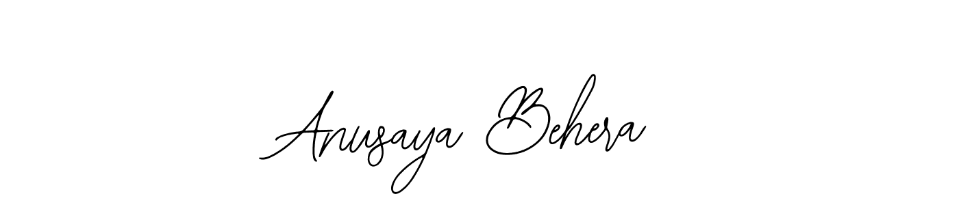 Bearetta-2O07w is a professional signature style that is perfect for those who want to add a touch of class to their signature. It is also a great choice for those who want to make their signature more unique. Get Anusaya Behera name to fancy signature for free. Anusaya Behera signature style 12 images and pictures png