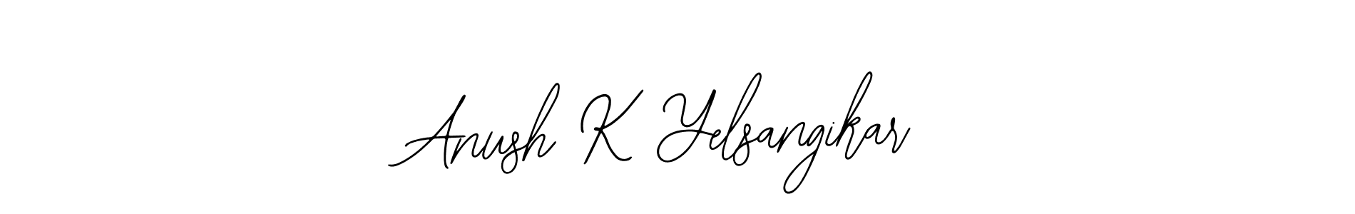 Also You can easily find your signature by using the search form. We will create Anush K Yelsangikar name handwritten signature images for you free of cost using Bearetta-2O07w sign style. Anush K Yelsangikar signature style 12 images and pictures png