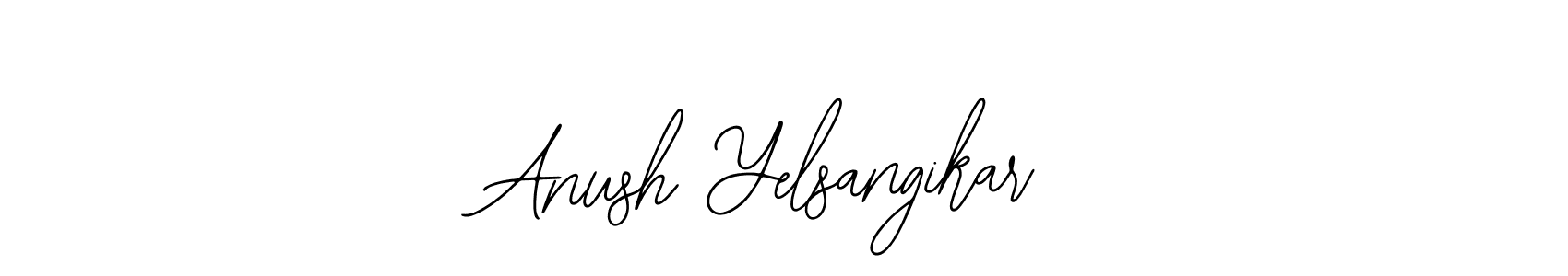 You should practise on your own different ways (Bearetta-2O07w) to write your name (Anush Yelsangikar) in signature. don't let someone else do it for you. Anush Yelsangikar signature style 12 images and pictures png