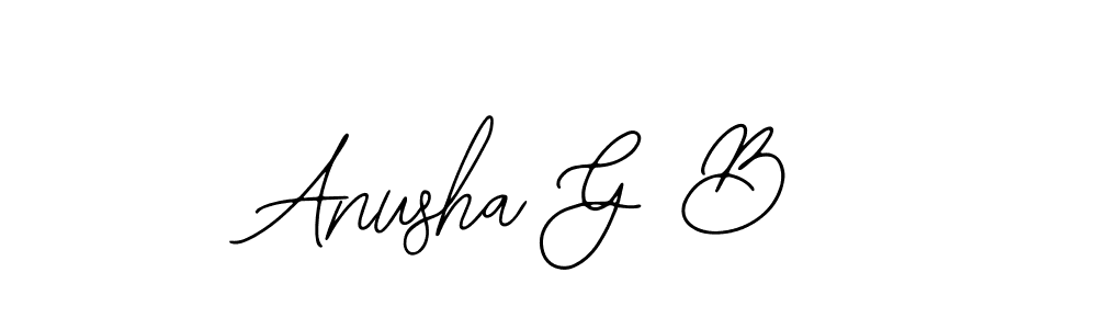 Best and Professional Signature Style for Anusha G B. Bearetta-2O07w Best Signature Style Collection. Anusha G B signature style 12 images and pictures png