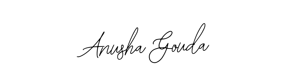 How to make Anusha Gouda signature? Bearetta-2O07w is a professional autograph style. Create handwritten signature for Anusha Gouda name. Anusha Gouda signature style 12 images and pictures png