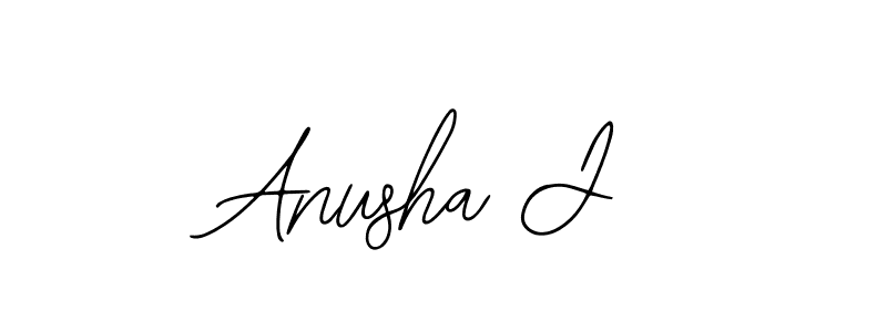 The best way (Bearetta-2O07w) to make a short signature is to pick only two or three words in your name. The name Anusha J include a total of six letters. For converting this name. Anusha J signature style 12 images and pictures png