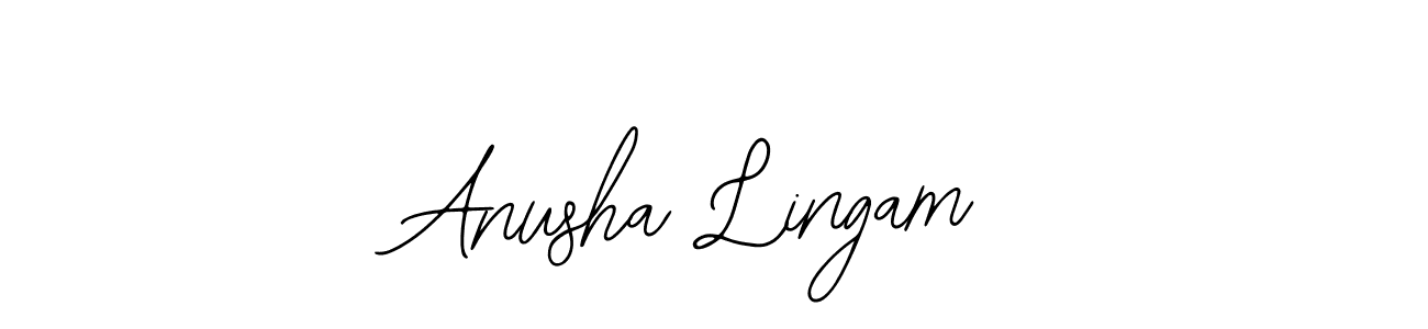 Bearetta-2O07w is a professional signature style that is perfect for those who want to add a touch of class to their signature. It is also a great choice for those who want to make their signature more unique. Get Anusha Lingam name to fancy signature for free. Anusha Lingam signature style 12 images and pictures png
