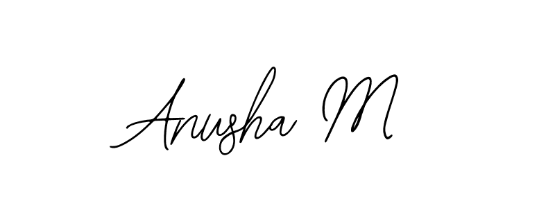 Make a short Anusha M signature style. Manage your documents anywhere anytime using Bearetta-2O07w. Create and add eSignatures, submit forms, share and send files easily. Anusha M signature style 12 images and pictures png