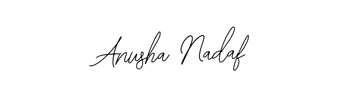 This is the best signature style for the Anusha Nadaf name. Also you like these signature font (Bearetta-2O07w). Mix name signature. Anusha Nadaf signature style 12 images and pictures png
