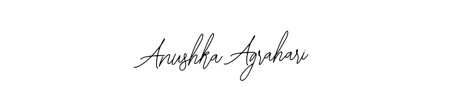 Design your own signature with our free online signature maker. With this signature software, you can create a handwritten (Bearetta-2O07w) signature for name Anushka Agrahari. Anushka Agrahari signature style 12 images and pictures png
