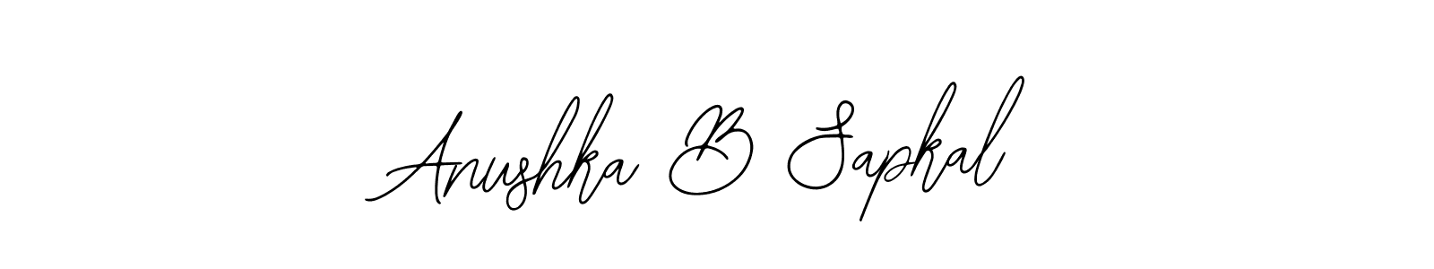 Bearetta-2O07w is a professional signature style that is perfect for those who want to add a touch of class to their signature. It is also a great choice for those who want to make their signature more unique. Get Anushka B Sapkal name to fancy signature for free. Anushka B Sapkal signature style 12 images and pictures png