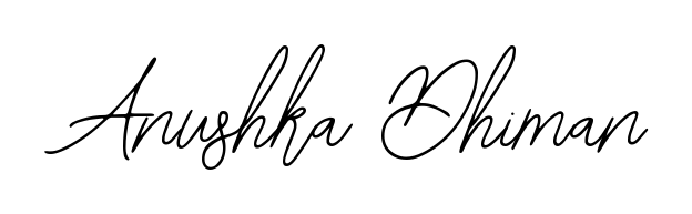 Download transparent PNG signature for name Anushka Dhiman styled with Bearetta-2O07w font. Ready to paste directly into PDF and Word agreements. Anushka Dhiman signature style 12 images and pictures png