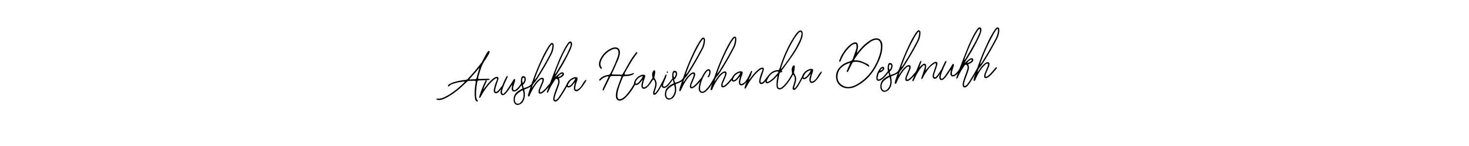 You should practise on your own different ways (Bearetta-2O07w) to write your name (Anushka Harishchandra Deshmukh) in signature. don't let someone else do it for you. Anushka Harishchandra Deshmukh signature style 12 images and pictures png