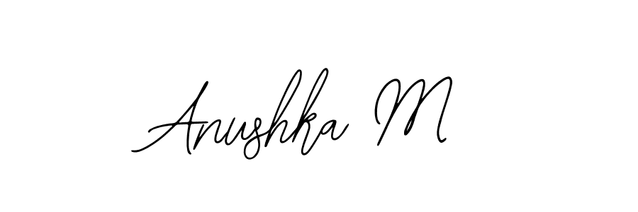 Also You can easily find your signature by using the search form. We will create Anushka M name handwritten signature images for you free of cost using Bearetta-2O07w sign style. Anushka M signature style 12 images and pictures png