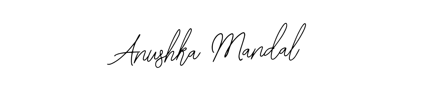 You should practise on your own different ways (Bearetta-2O07w) to write your name (Anushka Mandal) in signature. don't let someone else do it for you. Anushka Mandal signature style 12 images and pictures png