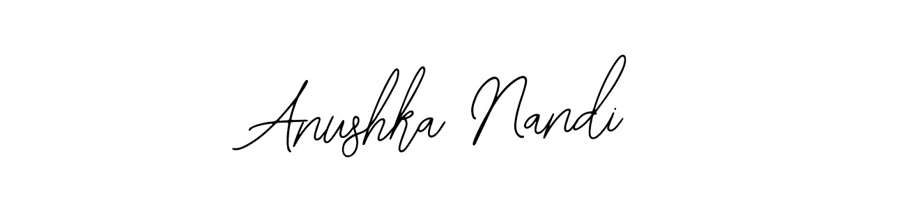 You should practise on your own different ways (Bearetta-2O07w) to write your name (Anushka Nandi) in signature. don't let someone else do it for you. Anushka Nandi signature style 12 images and pictures png