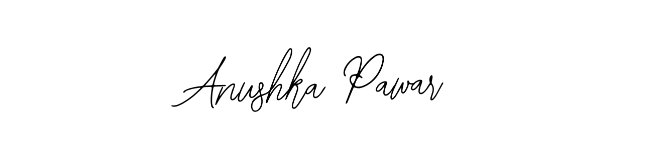 You should practise on your own different ways (Bearetta-2O07w) to write your name (Anushka Pawar) in signature. don't let someone else do it for you. Anushka Pawar signature style 12 images and pictures png