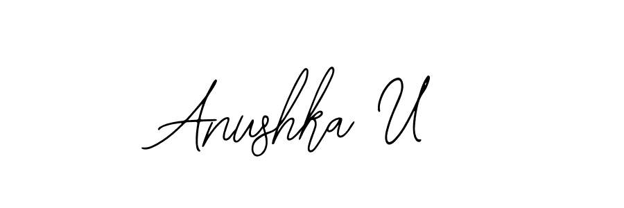 Make a beautiful signature design for name Anushka U. With this signature (Bearetta-2O07w) style, you can create a handwritten signature for free. Anushka U signature style 12 images and pictures png