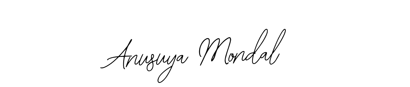 The best way (Bearetta-2O07w) to make a short signature is to pick only two or three words in your name. The name Anusuya Mondal include a total of six letters. For converting this name. Anusuya Mondal signature style 12 images and pictures png