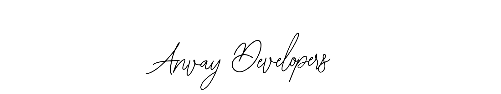 You should practise on your own different ways (Bearetta-2O07w) to write your name (Anvay Developers) in signature. don't let someone else do it for you. Anvay Developers signature style 12 images and pictures png