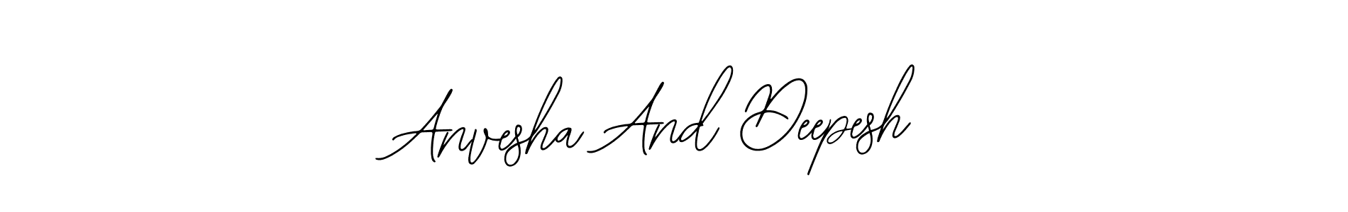 Also we have Anvesha And Deepesh name is the best signature style. Create professional handwritten signature collection using Bearetta-2O07w autograph style. Anvesha And Deepesh signature style 12 images and pictures png