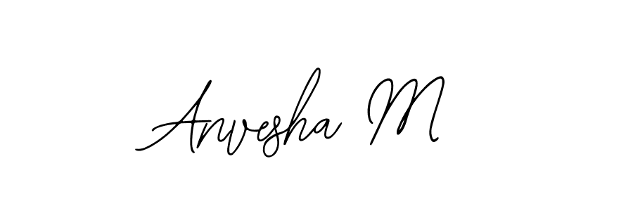 Also You can easily find your signature by using the search form. We will create Anvesha M name handwritten signature images for you free of cost using Bearetta-2O07w sign style. Anvesha M signature style 12 images and pictures png