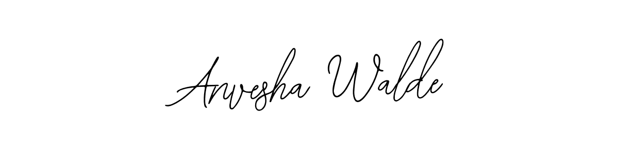 This is the best signature style for the Anvesha Walde name. Also you like these signature font (Bearetta-2O07w). Mix name signature. Anvesha Walde signature style 12 images and pictures png