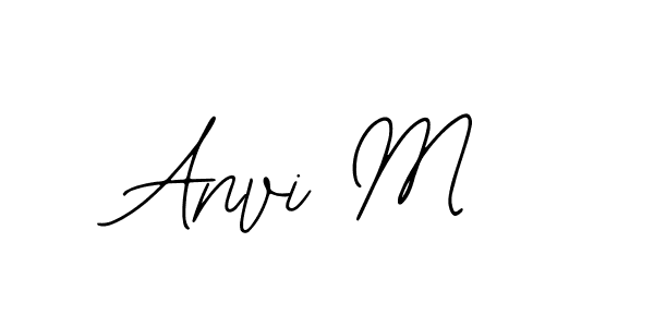 if you are searching for the best signature style for your name Anvi M. so please give up your signature search. here we have designed multiple signature styles  using Bearetta-2O07w. Anvi M signature style 12 images and pictures png