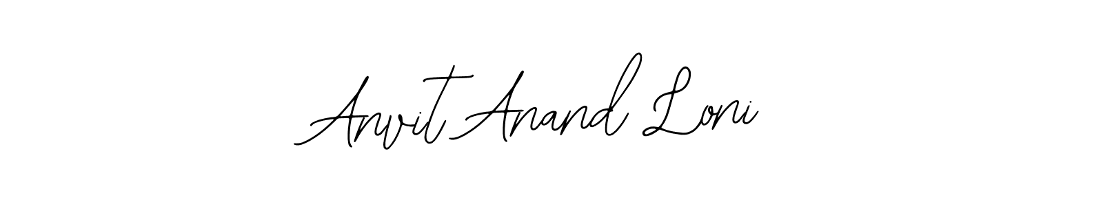 You should practise on your own different ways (Bearetta-2O07w) to write your name (Anvit Anand Loni) in signature. don't let someone else do it for you. Anvit Anand Loni signature style 12 images and pictures png