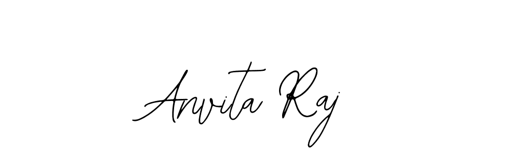 You should practise on your own different ways (Bearetta-2O07w) to write your name (Anvita Raj) in signature. don't let someone else do it for you. Anvita Raj signature style 12 images and pictures png