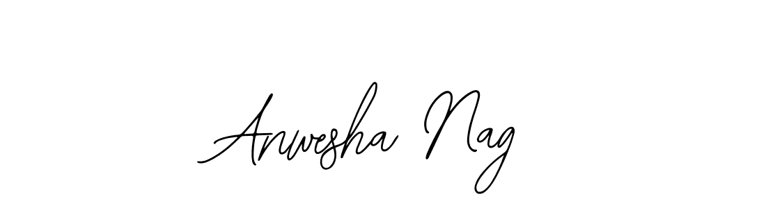 How to make Anwesha Nag name signature. Use Bearetta-2O07w style for creating short signs online. This is the latest handwritten sign. Anwesha Nag signature style 12 images and pictures png