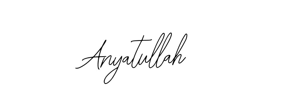 Use a signature maker to create a handwritten signature online. With this signature software, you can design (Bearetta-2O07w) your own signature for name Anyatullah. Anyatullah signature style 12 images and pictures png