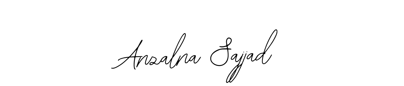 How to make Anzalna Sajjad name signature. Use Bearetta-2O07w style for creating short signs online. This is the latest handwritten sign. Anzalna Sajjad signature style 12 images and pictures png