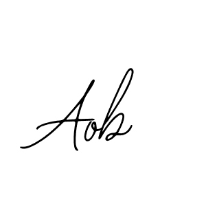 Use a signature maker to create a handwritten signature online. With this signature software, you can design (Bearetta-2O07w) your own signature for name Aob. Aob signature style 12 images and pictures png