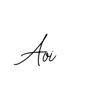 Use a signature maker to create a handwritten signature online. With this signature software, you can design (Bearetta-2O07w) your own signature for name Aoi. Aoi signature style 12 images and pictures png