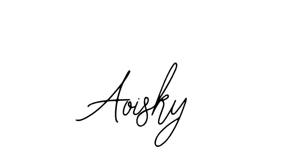 Use a signature maker to create a handwritten signature online. With this signature software, you can design (Bearetta-2O07w) your own signature for name Aoisky. Aoisky signature style 12 images and pictures png
