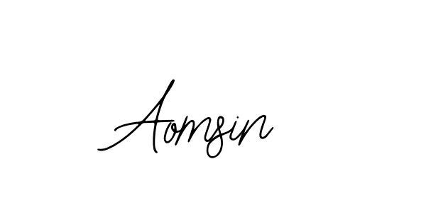How to make Aomsin signature? Bearetta-2O07w is a professional autograph style. Create handwritten signature for Aomsin name. Aomsin signature style 12 images and pictures png
