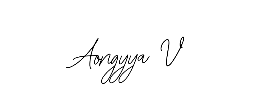 if you are searching for the best signature style for your name Aongyya V. so please give up your signature search. here we have designed multiple signature styles  using Bearetta-2O07w. Aongyya V signature style 12 images and pictures png