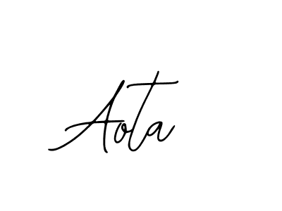 How to make Aota signature? Bearetta-2O07w is a professional autograph style. Create handwritten signature for Aota name. Aota signature style 12 images and pictures png