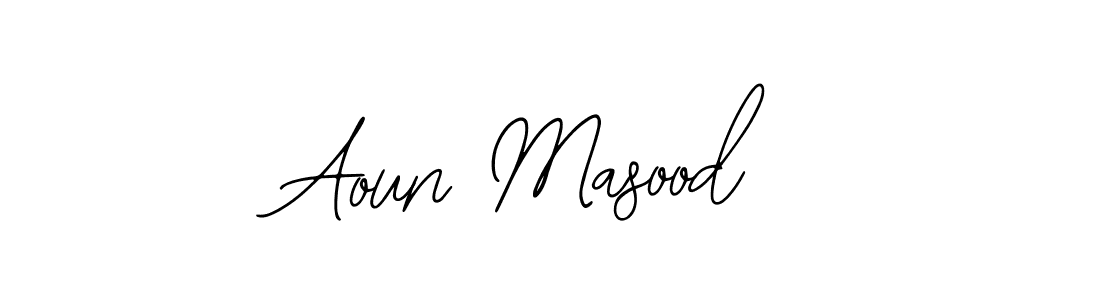Make a beautiful signature design for name Aoun Masood. With this signature (Bearetta-2O07w) style, you can create a handwritten signature for free. Aoun Masood signature style 12 images and pictures png