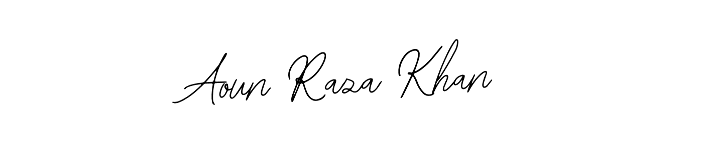 The best way (Bearetta-2O07w) to make a short signature is to pick only two or three words in your name. The name Aoun Raza Khan include a total of six letters. For converting this name. Aoun Raza Khan signature style 12 images and pictures png