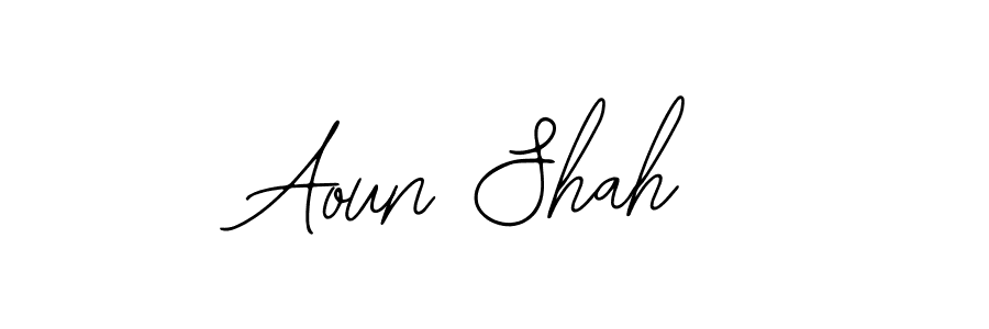 Similarly Bearetta-2O07w is the best handwritten signature design. Signature creator online .You can use it as an online autograph creator for name Aoun Shah. Aoun Shah signature style 12 images and pictures png