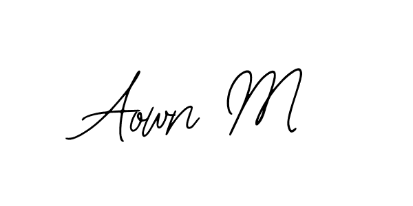 Design your own signature with our free online signature maker. With this signature software, you can create a handwritten (Bearetta-2O07w) signature for name Aown M. Aown M signature style 12 images and pictures png