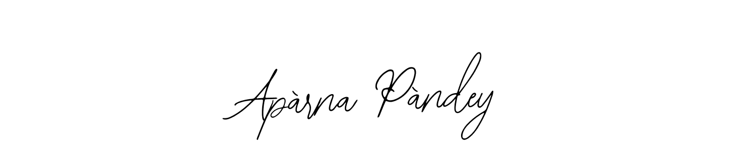 The best way (Bearetta-2O07w) to make a short signature is to pick only two or three words in your name. The name Apàrna Pàndey include a total of six letters. For converting this name. Apàrna Pàndey signature style 12 images and pictures png