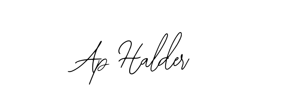 The best way (Bearetta-2O07w) to make a short signature is to pick only two or three words in your name. The name Ap Halder include a total of six letters. For converting this name. Ap Halder signature style 12 images and pictures png
