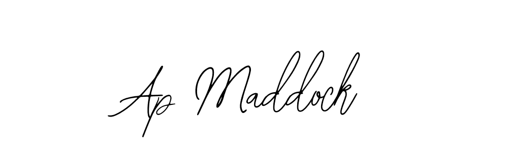 Use a signature maker to create a handwritten signature online. With this signature software, you can design (Bearetta-2O07w) your own signature for name Ap Maddock. Ap Maddock signature style 12 images and pictures png