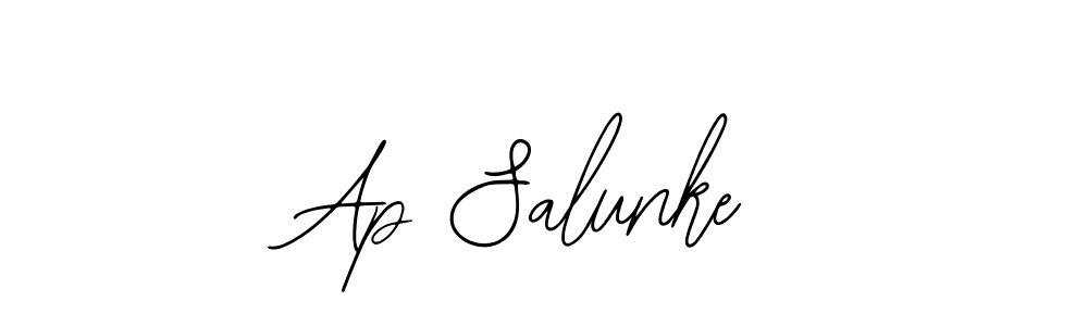 if you are searching for the best signature style for your name Ap Salunke. so please give up your signature search. here we have designed multiple signature styles  using Bearetta-2O07w. Ap Salunke signature style 12 images and pictures png