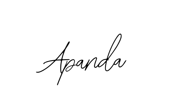 Use a signature maker to create a handwritten signature online. With this signature software, you can design (Bearetta-2O07w) your own signature for name Apanda. Apanda signature style 12 images and pictures png