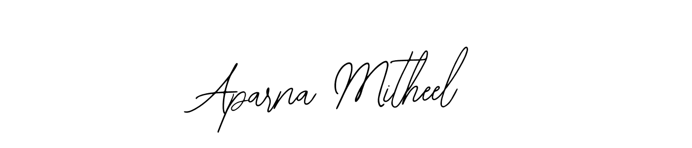 This is the best signature style for the Aparna Mitheel name. Also you like these signature font (Bearetta-2O07w). Mix name signature. Aparna Mitheel signature style 12 images and pictures png