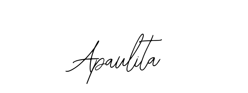Use a signature maker to create a handwritten signature online. With this signature software, you can design (Bearetta-2O07w) your own signature for name Apaulita. Apaulita signature style 12 images and pictures png