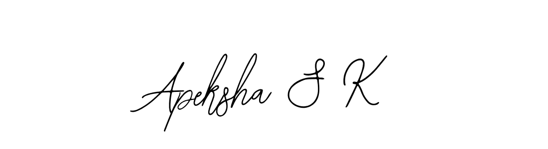 Also You can easily find your signature by using the search form. We will create Apeksha S K name handwritten signature images for you free of cost using Bearetta-2O07w sign style. Apeksha S K signature style 12 images and pictures png